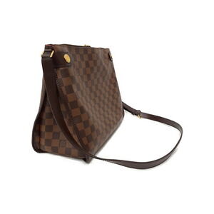 Louis Vuitton Hobo Brown Shoulder Canvas Ebene Duomo Bag Leather Damier